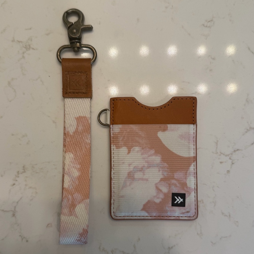Floral Keychain Card Holder
